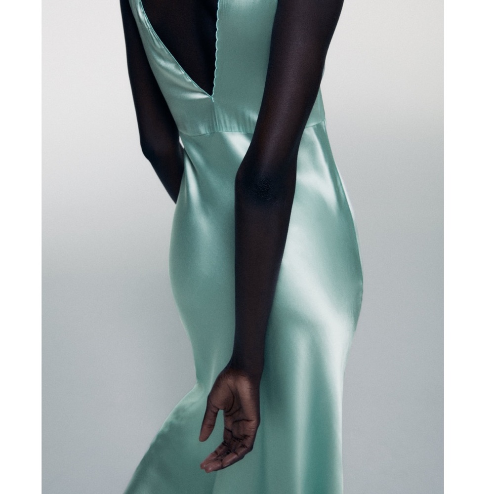 🔥ZARA EMBROIDERED SILK DRESS 🔥 - Picture 10 of 15